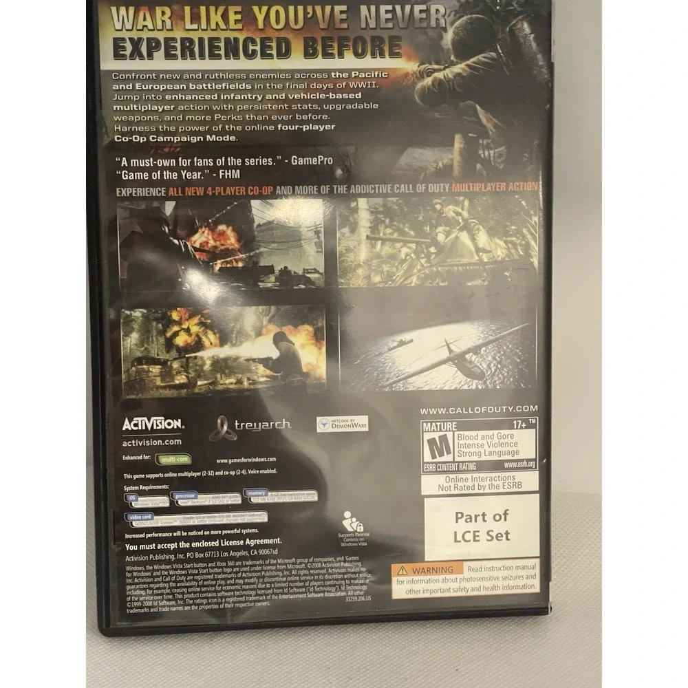 Call of Duty World at War Windows PC Activision‎ 2008